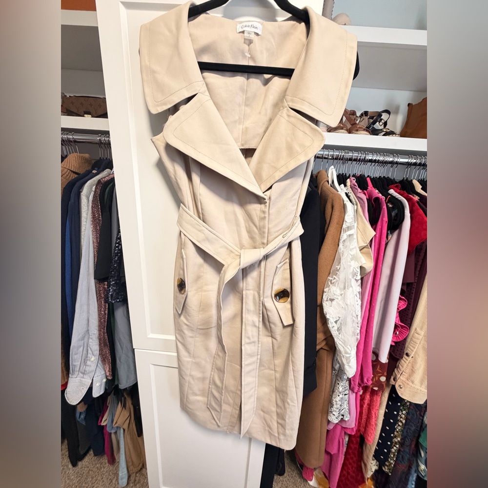 Calvin Klein Classic Beige Coat/Dress